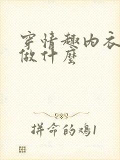 穿情趣内衣后要做什么