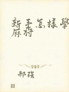 新手怎样学会打麻将