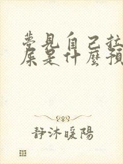 梦见自己拉一堆屎是什么预兆女性