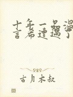 十年一品温如言言希遭遇了什么