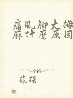 痛风脚大拇指发麻什么原因