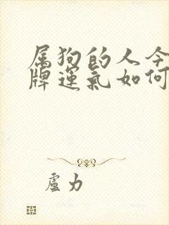 属狗的人今天打牌运气如何