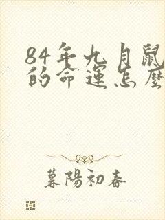 84年九月鼠女的命运怎么样