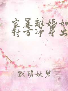 家暴离婚如何让对方净身出户