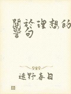 关于理想的名言警句