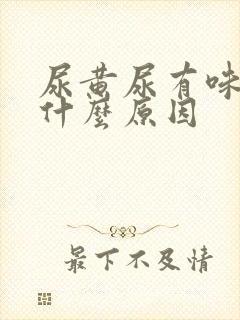 尿黄尿有味道是什么原因