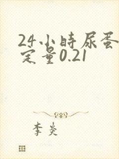 24小时尿蛋白定量0.21