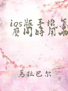 ios版手机怎么同时用两个微信