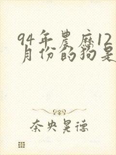 94年农历12月份的狗是什么命