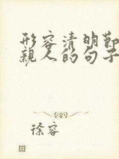 形容清明节思念亲人的句子