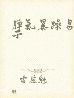 脾气暴躁易怒孩子