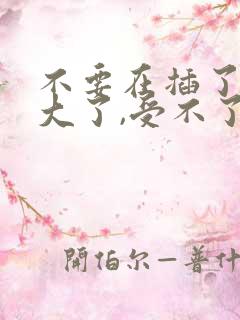 不要在插了,太大了,受不了了