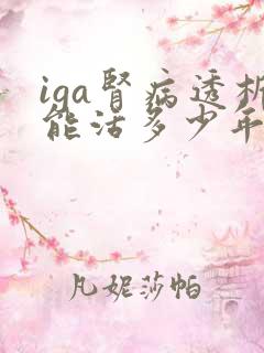 iga肾病透析能活多少年