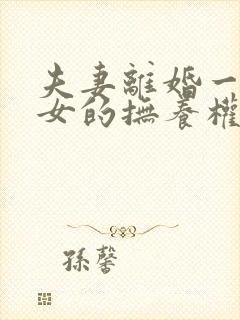 夫妻离婚一儿一女的抚养权怎么判定