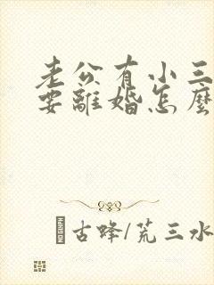 老公有小三了非要离婚怎么挽留