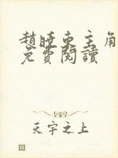 赵晓东主角小说免费阅读