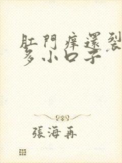 肛门痒还裂了好多小口子