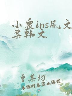 小众ins风文案韩文