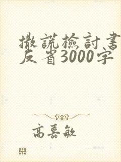 撒谎检讨书自我反省3000字