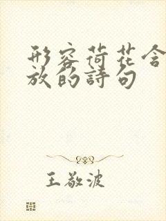 形容荷花含苞待放的诗句