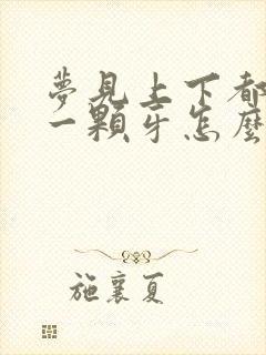 梦见上下都掉了一颗牙怎么回事