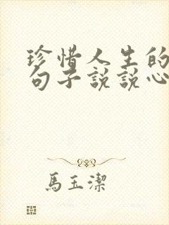 珍惜人生的经典句子说说心情短语