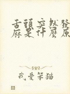 舌头突然发苦发麻是什么原因