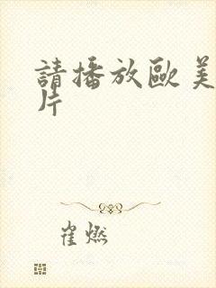 请播放欧美一级片