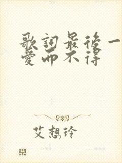 歌词最后一句是爱而不得