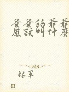 爸爸的爷爷奶奶应该叫什么