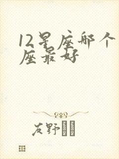 12星座哪个星座最好