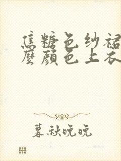 焦糖色纱裙配什么颜色上衣好看