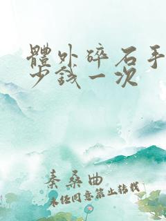 体外碎石手术多少钱一次