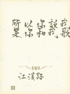 所以你说我们不是你和我歌词是什么意思