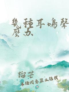 几种耳鸣声音怎么办