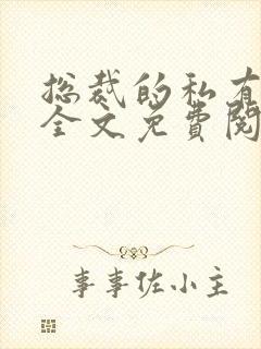 总裁的私有宝贝全文免费阅读