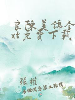 良陈美锦全集txt免费下载