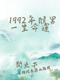 1992年猴男一生命运