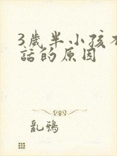 3岁半小孩不说话的原因