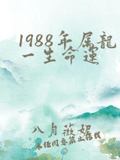 1988年属龙一生命运