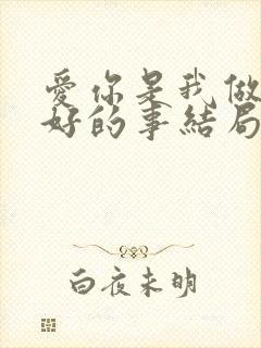 爱你是我做过最好的事结局