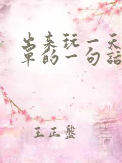 出来玩一天的简单的一句话