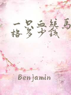 一只血统马犬价格多少钱