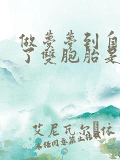 做梦梦到自己怀了双胞胎是什么预兆