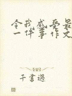 令我感受最深的一件事作文