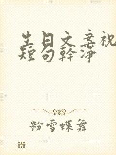 生日文案祝自己短句干净