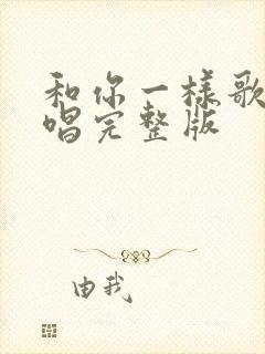 和你一样歌曲原唱完整版