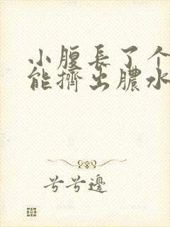 小腹长了个疙瘩能挤出脓水跟血