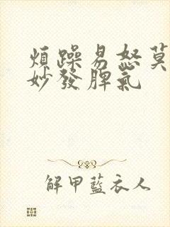 烦躁易怒莫名其妙发脾气