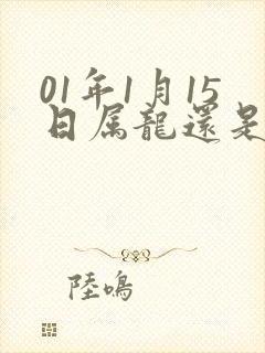 01年1月15日属龙还是属蛇